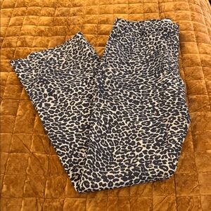 Anine Bing Leopard Print Boot Cut Pants
